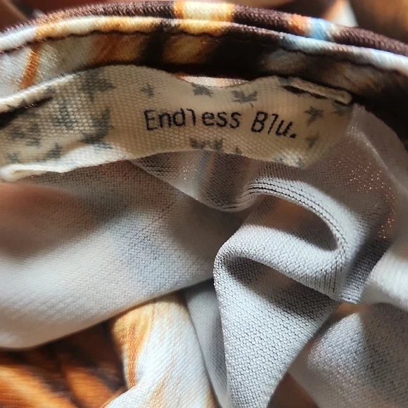 Endless Blue Marble Fitted midi dress - Picture 10 of 11